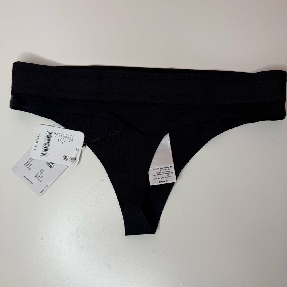 Wolford Black Thong Underwear NWT XS $55 - Picture 4 of 4